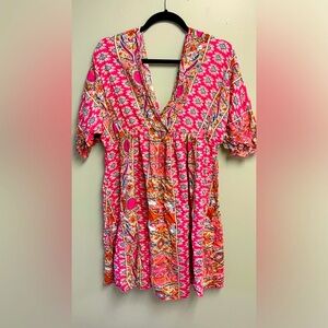 SHEIN Pink Floral Dress